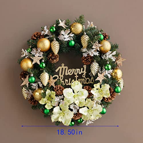 Couronne de Noël artificielle et fleurs d'Halloween pour déco murale - 4