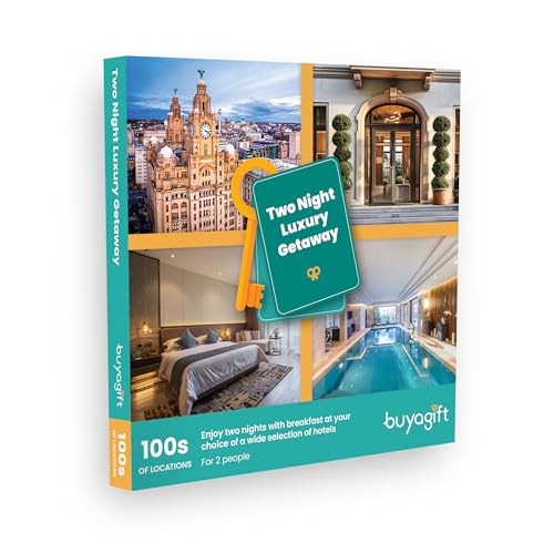 Buyagift 2-Night Luxury Getaway Experience Gift Box for 2 - Over 525 Luxury Breaks With Breakfast Across the UK