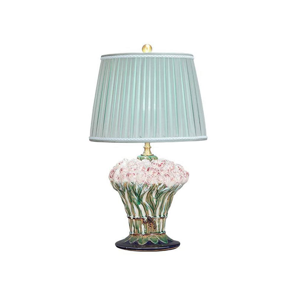 asdchZen Farmhouse Living Room Table Lamp Rural Pastoral Style Ceramic Bedroom Bedside Study Lamp European Style Retro Chinese Style French Style Modern American Classic