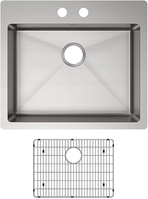 Elkay Crosstown ECTSRAD25226TBG2 Single Bowl Dual Mount Stainless Steel ADA Sink Kit
