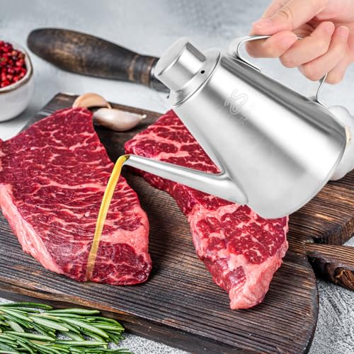 Image of 15.55oz /460ml Stainless Steel Olive Oil Dispenser with Anti-Drip Spout