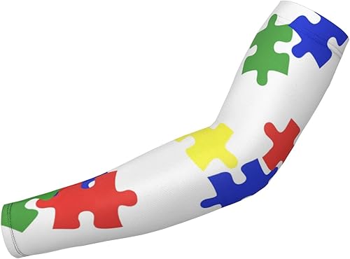 Mangas de compresión para brazos, 1 par, rompecabezas, conciencia de autismo, protección solar UV, mangas de brazo de ciclismo, Mangas de brazo disponible en Yaxa Colombia