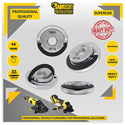 1 x SabreCut GRNSCB 45mm M14 Quick Change Heavy Duty Stainless Steel Angle Grinder Locking Retaining Flange Nut - Image 6