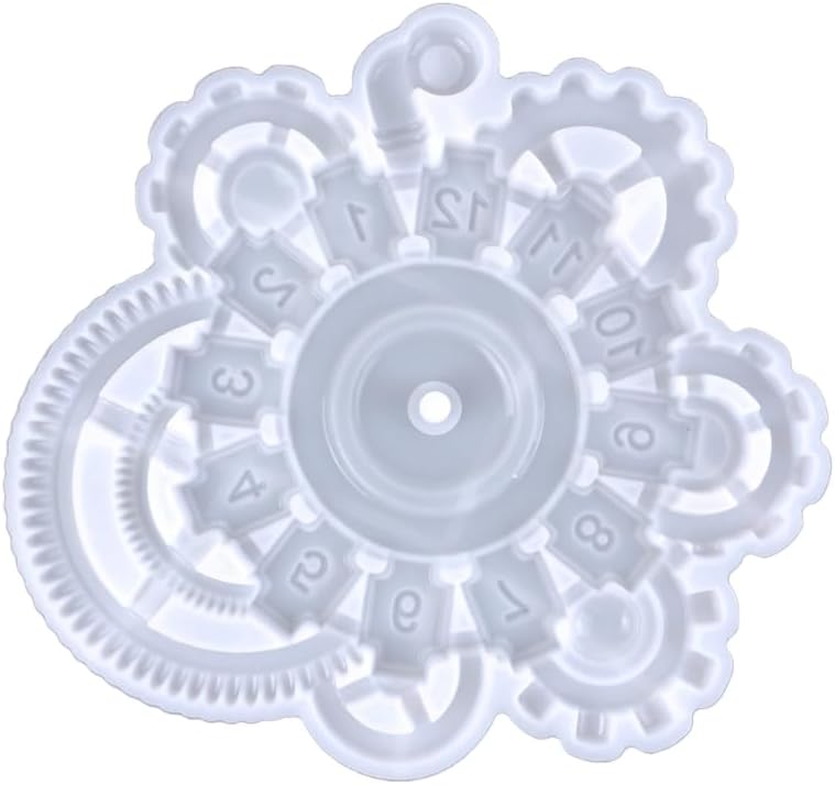 Moldes de reloj hechos a mano con forma de engranaje mecánico grande, moldes de silicona, molde epoxi para adornos de resina, fabricación de joyas