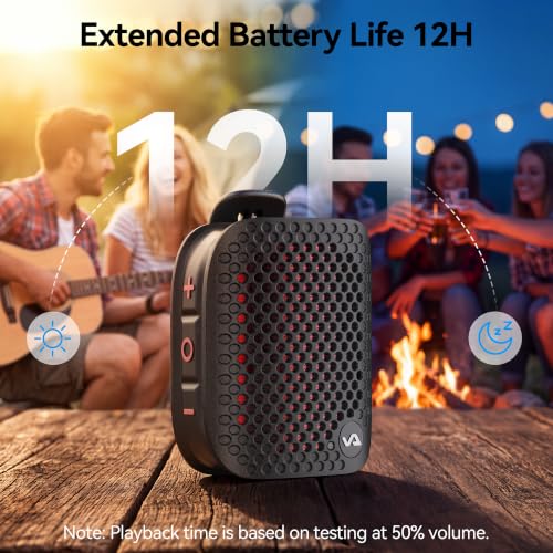 vanhuz Blaster Micro Wearable Bluetooth Speaker, Clip-On Wireless Small Portable Speaker with Built-in Mic (Non-Magnetic), IPX7 Waterproof, TWS, Hands-Free Music/Calls for Work/Cycling/Running, Black - image 4