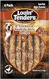 Lovin' Tenders Dog Treats (Chicken and Rawhide Rolls, 6 pz)