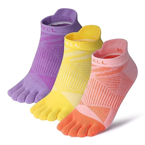 VWELL Womens Toe Socks Coolmax Running Five Finger Socks Athletic