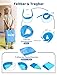 Hikiddy Planschbecken mit Schatten:47 Zoll Pop-Up Splash Pool mit Schatten für Sommer Strand Garten (Blau, 47 Zoll)