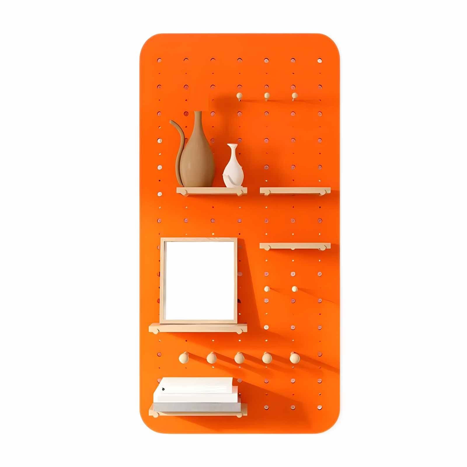 Panneaux muraux perfores en orange pour decoration interieure