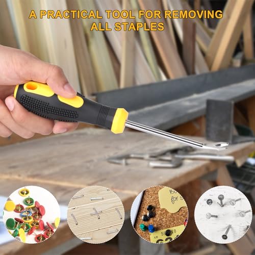 Polster-Klammerentferner, Klammerheber V-Förmige Gebogene Konstruktion Klammer Doppelzinken-Design Klammerzieher Entferner Werkzeug für Möbel Boden Teppich Holzkoffer Bilderrahmen
