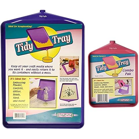 Tidy Crafts Tidy Tray Combo, 6 by 8-Inch and 10 by 14-Inch, 2-Pack Cover