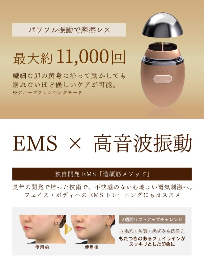 Amazon.co.jp: ZOGANKIN OVO Electric Facial Cleansing Brush, EMS