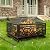 Florise Outdoor Fire Pit, 32 Inch Wood Burning Firepit for Outside with Mesh Cover & Fire Poker, Large Square Metal Fireplace for Patio, Backyard, Garden, Bonfire Party