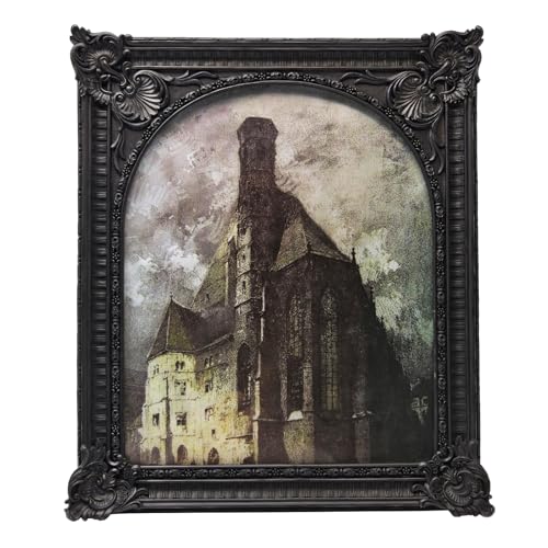 BILXIM 8x10 Vintage Picture Frame, Antique Black Ornate Arched Photo Frame for Wall Hanging or Tabletop Display, Retro Gothic Home Decor, Photo Gallery Art