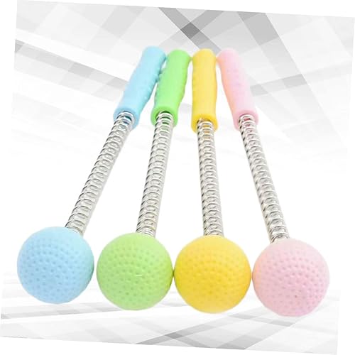 Miniatura 7 de 4 unids Masaje Bola Martillo Cuello Terapia Herramienta Stress Relax Varilla para Hombre Niños y Niñas Silicona Portátil Mango Telescópico Rosa,
