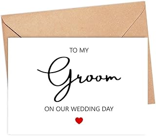 AcevedoDesign To My Groom On Our Wedding Day Card - To My Groom Card - Wedding Day Card To Groom - Card For Groom On Our Wedding Day - Wedding Congratulations Card