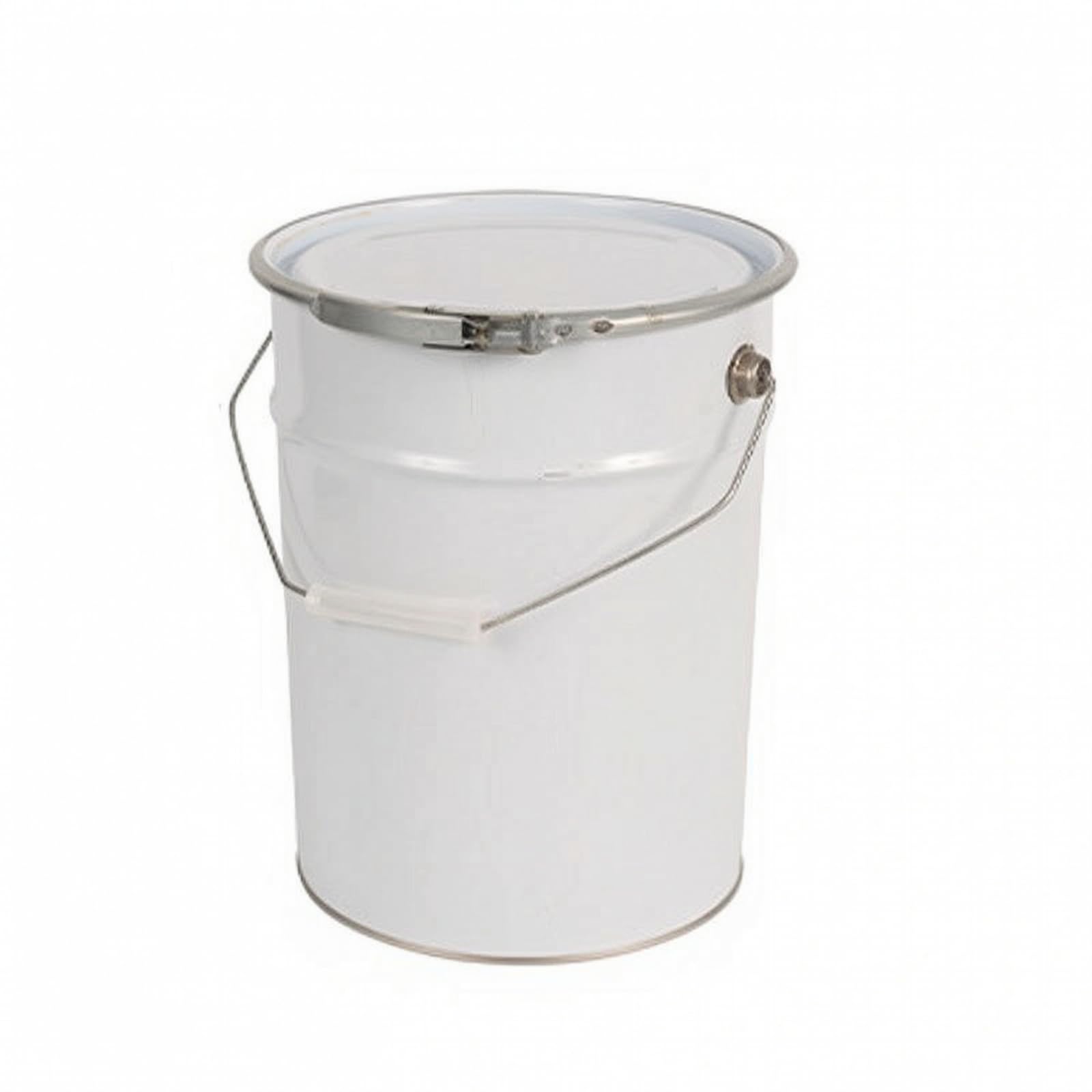 Colcolo Seau à Échantillons Poignée Fer- Seau Métallique Cvercle à Clip Pratique Récipient Bague Serrage pr Laboratoire, Chantier, 20L