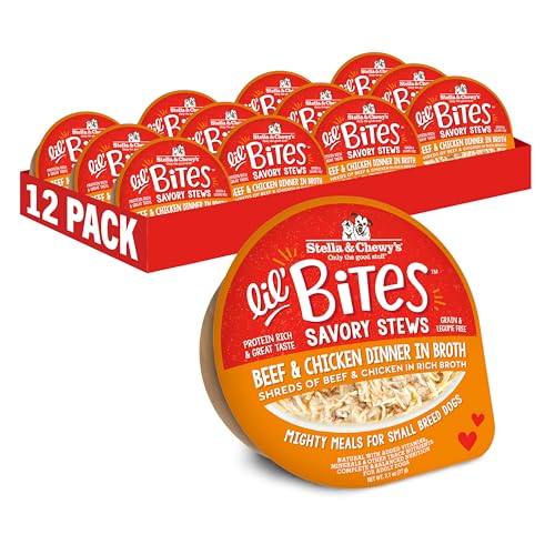 Stella & Chewy's Lil Bites Savory Stews for Small Breeds Beef & Chicken Dinner in Broth, 2.7 oz. Cups – Ansicht 1