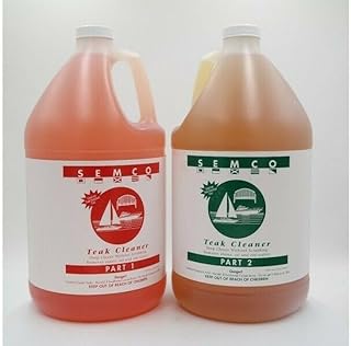 Semco Teak Wood Sealer Remover - 2 Two Part Cleaner Treatment (1 Gallon)