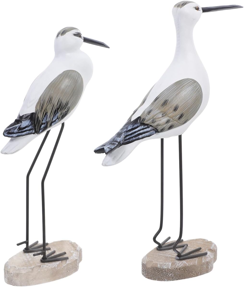 IMIKEYA 2pcs Seagull Ornaments Outdoor Home Decor Tv Stand Decor Desktop Coastal