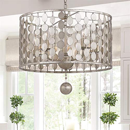 Crystorama 545-SA Layla 5 Light Antique Silver Chandelier thumb #5