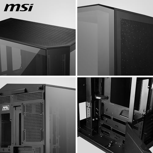 Boîtier PC ATX MSI MAG PANO PZ Installation verticale de carte graphique Support de GPU - vue 8