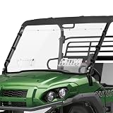 StarknightMT Full Windshield with Sliding Vented Window Compatible with 2015-2026 Kawasaki Mule Pro FXT 2016-2026 FX DX DXT | Hard PC Anti-UV Clear Front Window for Farm & Ranch Easy Install