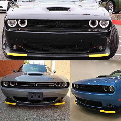 JDMON Front Bumper Lip Splitter Protector Compatible with Dodge Challenger Scat Pack 2015 2016 2017 2018 2019 2020 2021, RT GT 2019-2021, Scat Pack Challenger Accessories, RT Front Lip Kit, Yellow by JDMON - Image 2