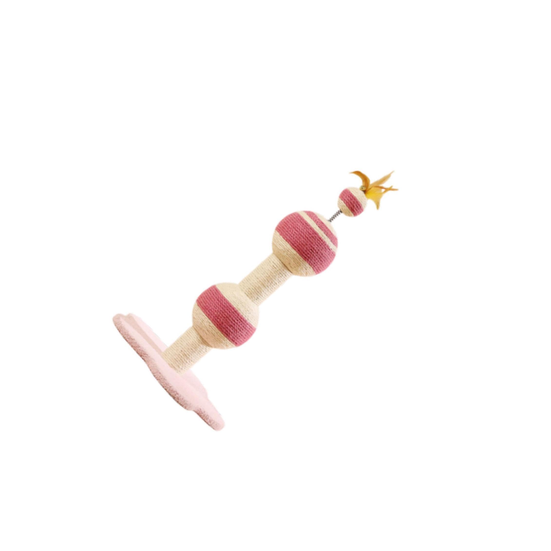 Tiragraffi verticale per gatti con campanello, gioco interattivo, progettato, stabile, in sisal, per gatti felici, tiragraffi da interno per con