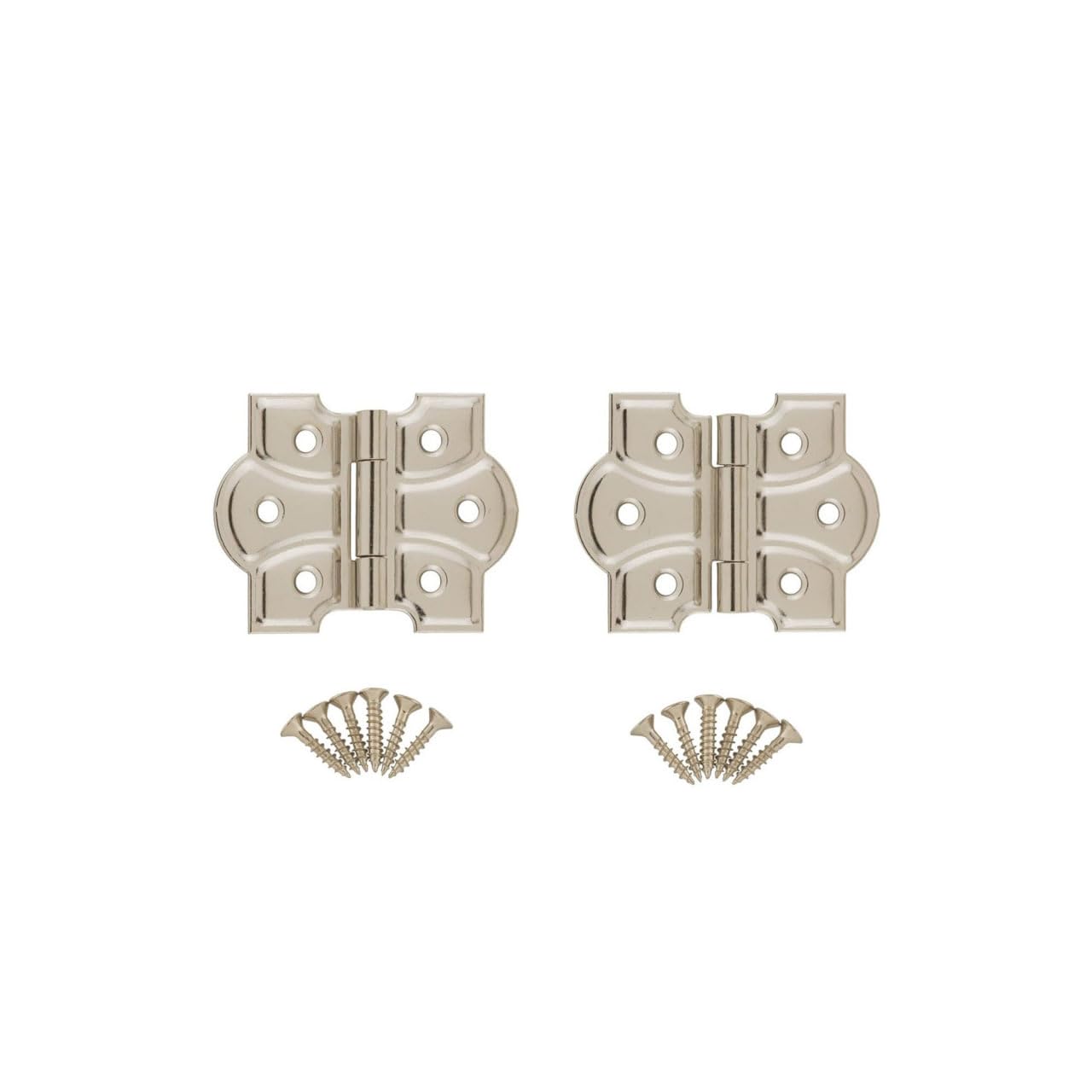 Polished Nickel Butterfly Hinge | Pack of 2 | Cabinet, Cupboard Door, Box Furniture Hardware | UA-261-HPN (1)