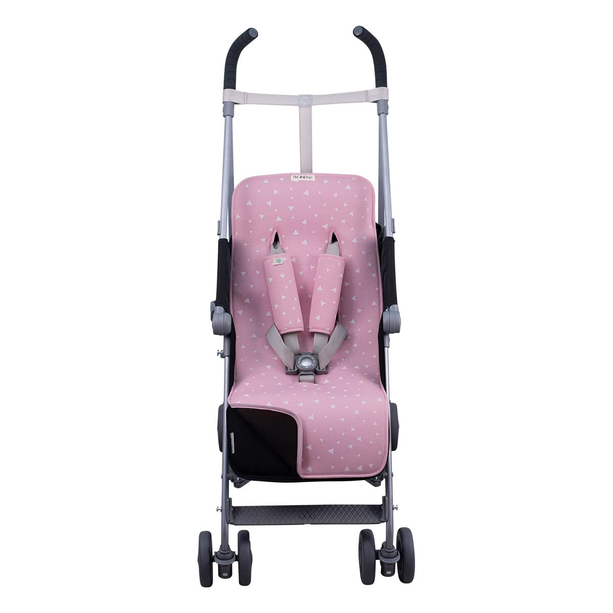 JYOKO KIDS Cuscino Passeggino Universale + Protezione per Cintura di Sicurezza, Materassino Universale per Carrozina Realizzato in Tessuto di Cotone + Schiuma e Tecnico Traspirante (Pink Sparkles)