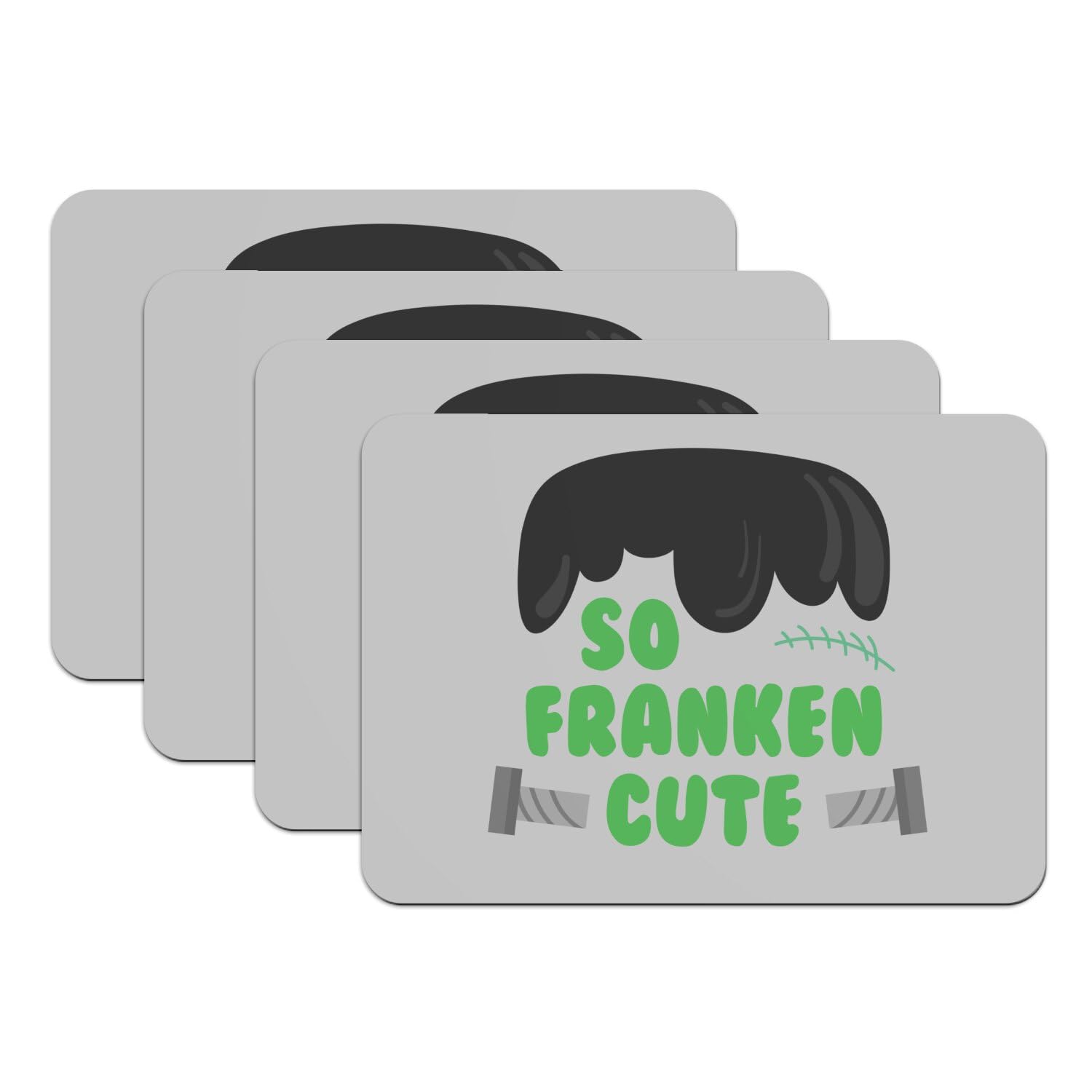 Sets de table gris monstre d'Halloween grand format finition premium