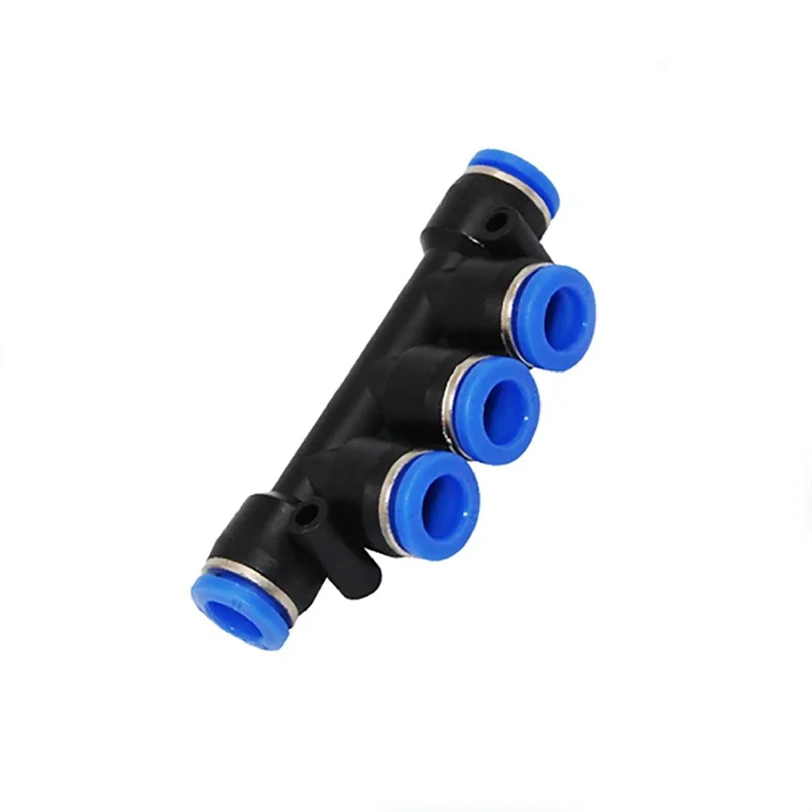 100 Uds PK accesorios neumáticos de plástico de 5 vías conectores rápidos conector de manguera de agua empuje de aire rápido 4 mm 6 mm 8mm 10mm 12mm(PK6)