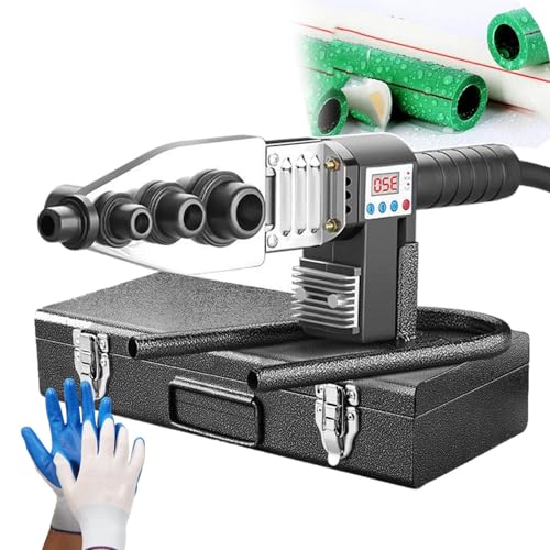 Image of forplubossmmp Plastic Pipe Welder, Portable Pipe Hot Melting Machine with 6 Pairs Molding Heads, PVC Pipe Heater And Pipe Cutter, Digital Display Screen