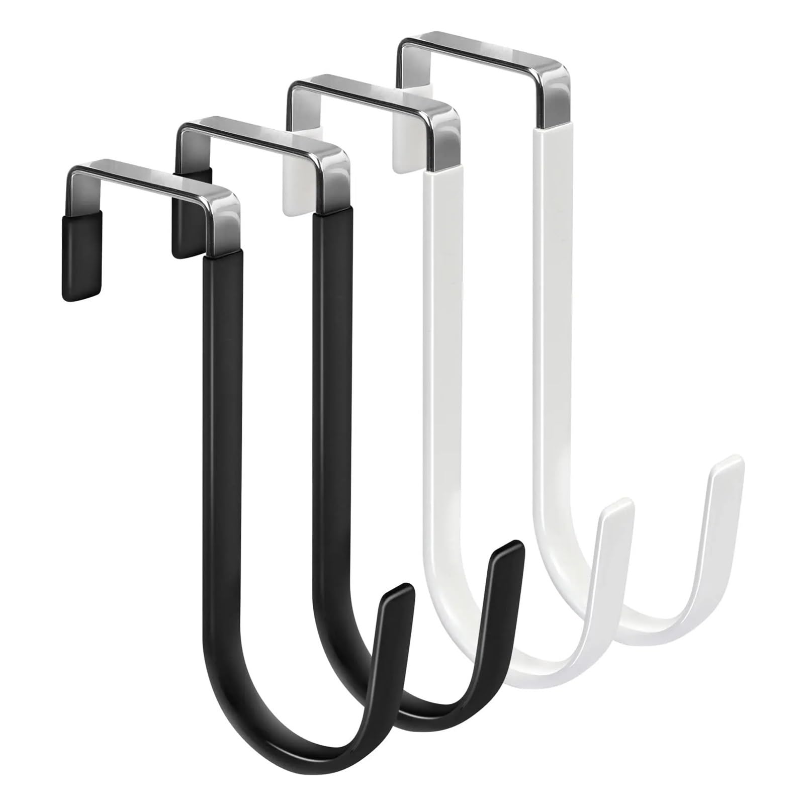 Ganchos para colgar en la puerta Ganchos for puerta con organizadores de goma for sala de estar, baño, dormitorio y cocina. Ideales for colgar ropa, toallas, sombreros y abrigos.(4 Pcs Mix Color)