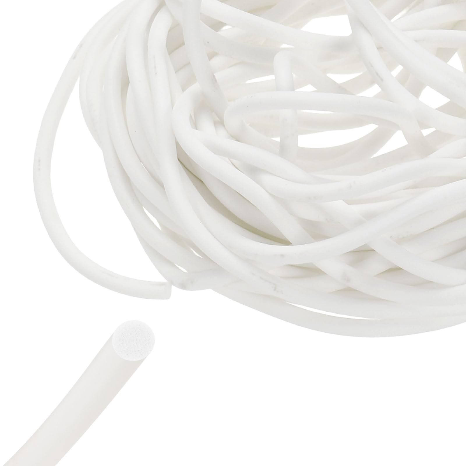 sourcing map Backer Rod 3mm x 10m Silicone Rubber Foam Caulk Saver, Weather Strip Seal for Sealing Concrete Gaps, Expansion Joints, Crack Filling, Doors, Windows, White — image 1
