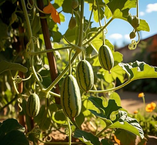 Image of BlimBurn Cucamelon Mini Watermelon Organic Seeds - 50 Seeds, Easy Grow, Unique Variety