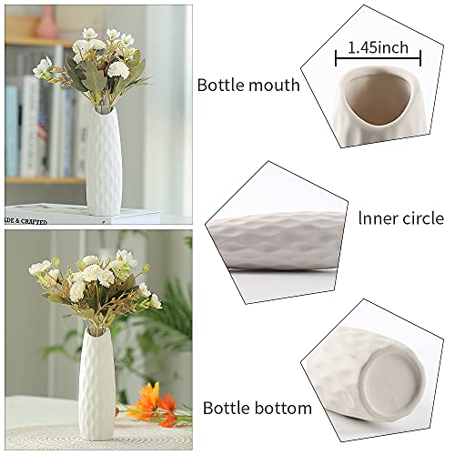 Ceramic Vases Set Of 3，White Vases For Decor，Modern Home Decor Vase， Farmhouse Living Room Tabletop Decoration, Entryway Coffee Table Decorative，Boho Decor #TOP4