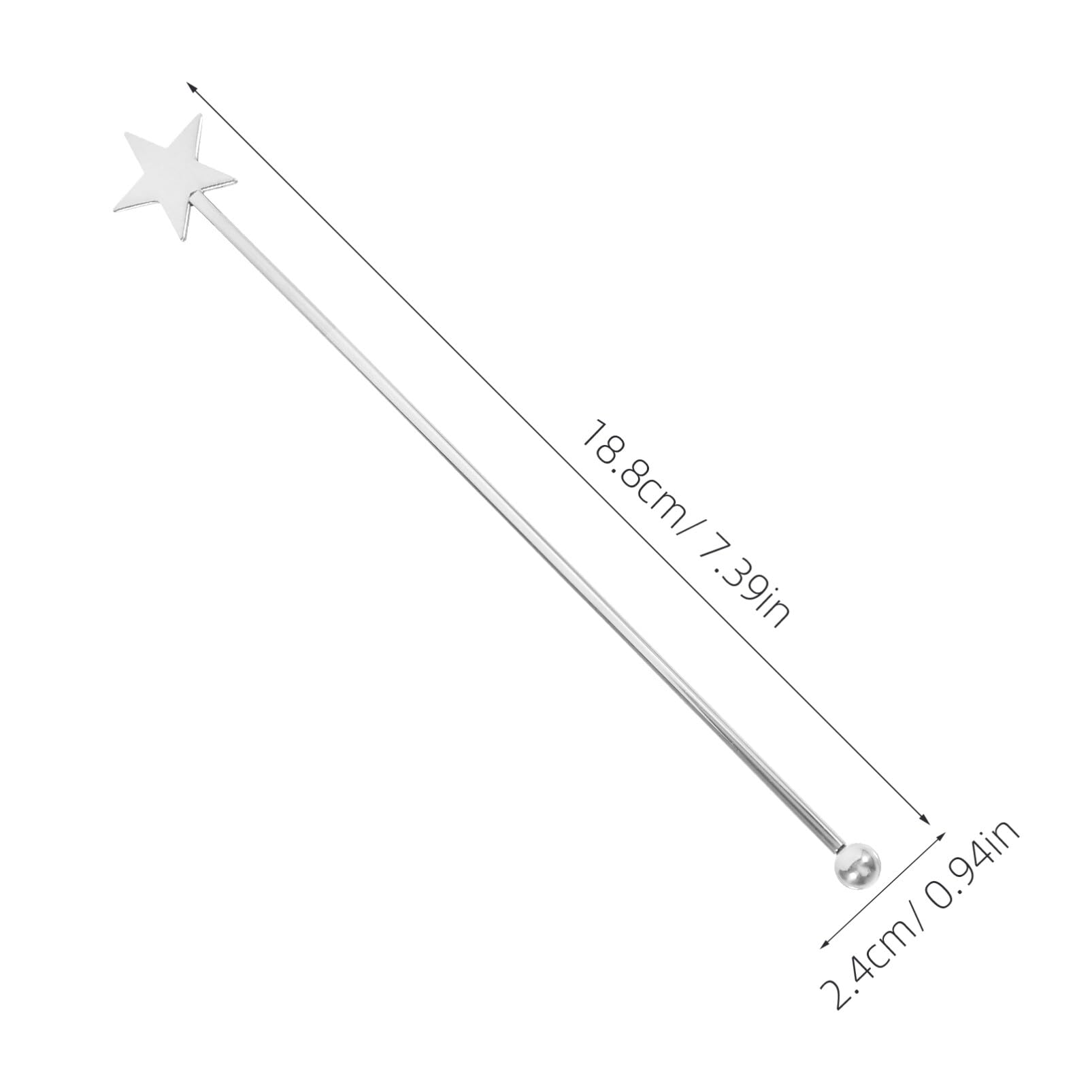 HOLIDYOYO 5pcs Stainless Steel Cocktail Drink Stirrers Metal Stirring Rods for Coffee Beverages Cocktails Resistant Mixing Sticks Star Design