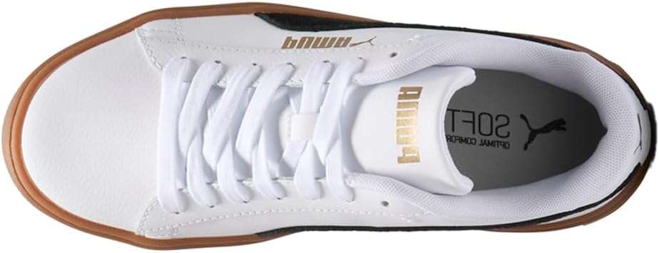 PUMA Womens Smash Platform V3 Mono Twist Lace Up Sneakers Shoes Casual - White