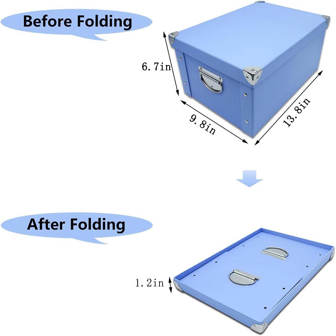 Guozi Collapsible File Storage Box,Decorative Cardboard Storage Bin