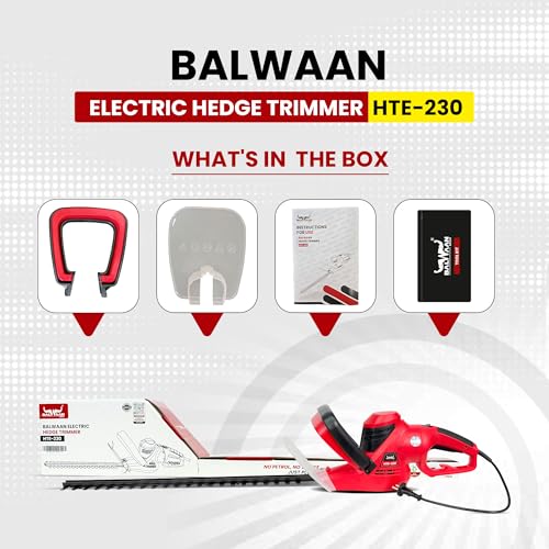 Image of Balwaan Krishi Electric Hedge Trimmer | 16-Inch Blade | HTE-230 | Size | Powerful 700W Motor, Low Noise & Lightweight Design | Garden Hedge Cutter for Bushes, Shrubs & Lawn Trimming