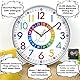 Jubaopen 1PCS Wanduhr Ohne Tickgeräusche, Wanduhr Kinder lautlos, Bunt Zahlen Wanduhr, Lernende Wanduhr Quartz Lautlos, Jungen und Mädchen,lernuhr Kinder für das Zimmer und Schule