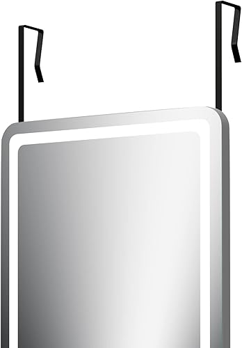 Miniatura 9 de GlasFlength Espejo de cuerpo completo con luces, espejo LED de 47 x 16 pulgadas, espejo de longitud completa con luces LED, espejo para colgar en la