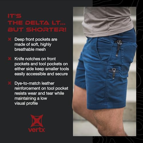 Vertx Delta LT 8 Inch Mens Tactical Shorts with Pockets, Lightweight Stretch Casual Tactical Operations Gear, Athletic-Fit4