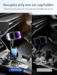 Cup Holder Phone Mount for Car, Tryone 2 in 1 Newest Phone Holder Car Cupholder Adjustable Long Neck Universal Cupholder Cell Phone Holder Cradle for iPhone, Samsung, Google and All Phones (Black)