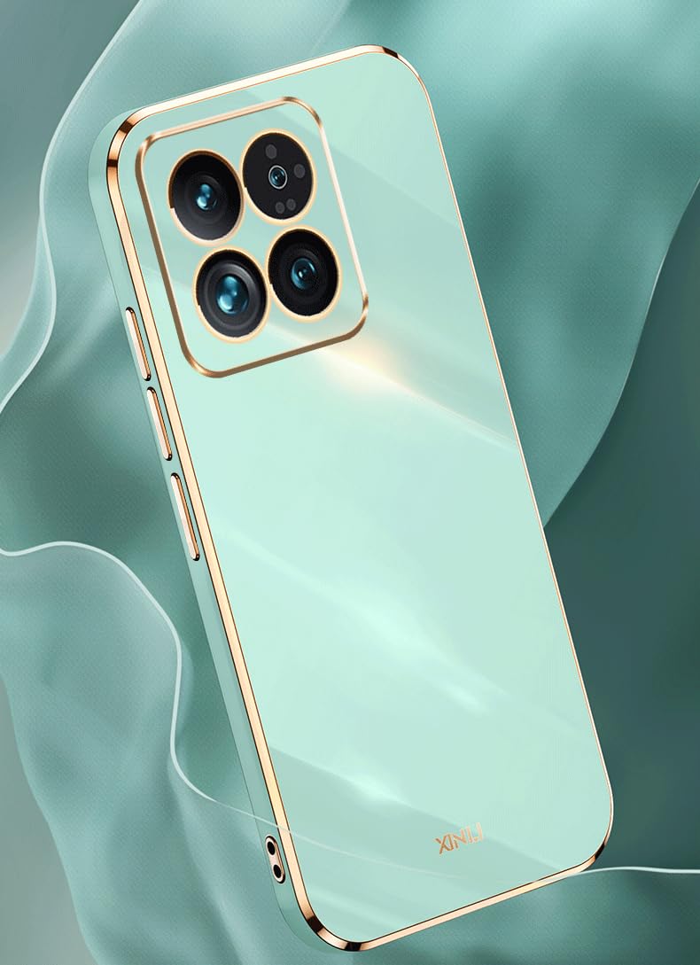 WEIOU Cover Per Xiaomi Mi 12, Morbida Al Tocco Con Bordo Dorato – Protezione Antigraffio E Antiurto (Bianco)