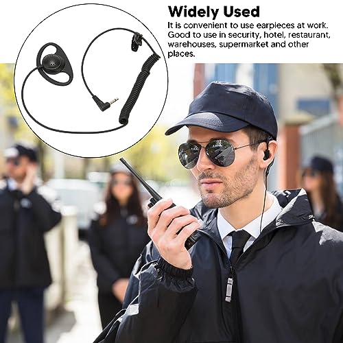 Universal 3.5mm Single Side Earphone, Ergonomic D Shape Ear Hook Earpiece with Coiling Design for Cell Phone MP3 MP4 Supermarket - Image 2