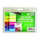 Uchida 530-6D Marvy Brush Tip Brilliant Color Fabric Marker Set