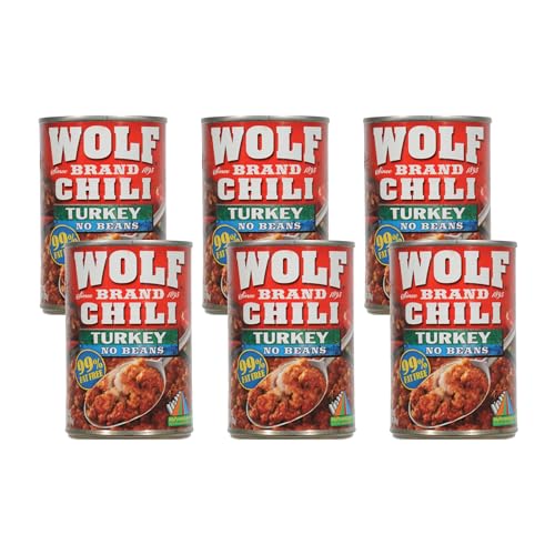 Wolf Brand Turkey Chili NO Beans 15oz Can (Pack of 6)